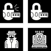 Unlock and Protect Icon vector