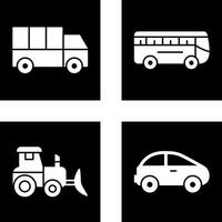 camión y autobús icono vector