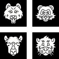 Bear and Ferret Icon vector