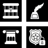 Jail and Inkwell Icon vector