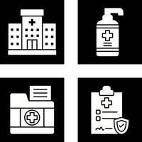 Hospital and coid Icon vector