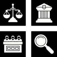 Balance and Courthouse Icon vector