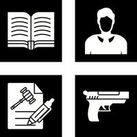 Book and Judge Icon vector