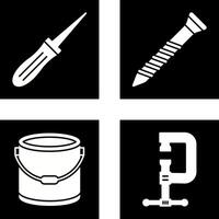 Awl and Screw Icon vector