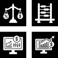 Scale and Abacus Icon vector