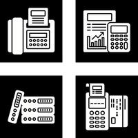 Fax and calculating Icon vector