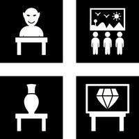 Human Sculpture and Viewing Icon vector