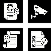 Document and Cctv Icon vector