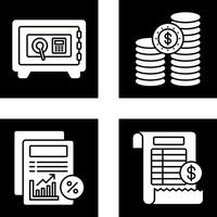 Safe Box and COINS Icon vector