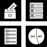 Casting Vote and Ballot Paper Icon vector