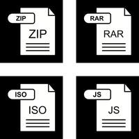 ZIP and RAR Icon vector