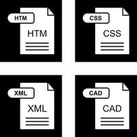 HTM and CSS Icon vector