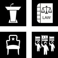 Podium and Law Icon vector