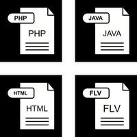 PHP and Java Icon vector