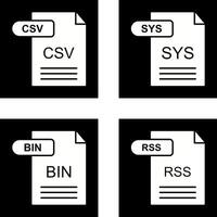CSV and SYS Icon vector