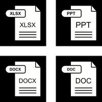 XLSX and PPT Icon vector