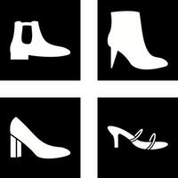 hombres botas y alto tacones icono vector