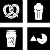 Pretzel and Pint of Beer Icon vector