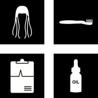 Toothbrush and Hair Icon vector