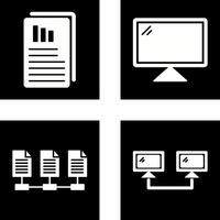 Reports and Computer Icon vector