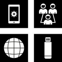 Network Settings and Connected Users Icon vector