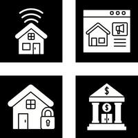 Smart house and Marketing Icon vector