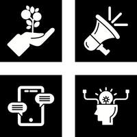 Growth and Megaphone Icon vector