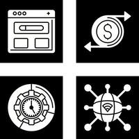 navegador y dinero icono vector