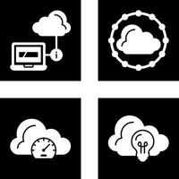 Laptop and Cloud Icon vector