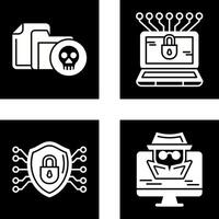 infectado archivo y dinero hackear icono vector