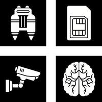 Jetpack and Sim Card Icon vector