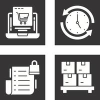 Add to Cart and Run time Icon vector