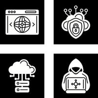 Cloud Security and Website Icon vector