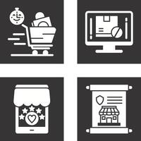 Happy Hour and Out of Stock Icon vector