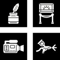 Inkwell and Exibit Icon vector