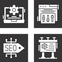 Campaign Tweaks and Laptop Icon vector