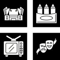 Stage and Crayons Icon vector