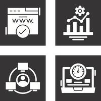 Domain and Bar Icon vector