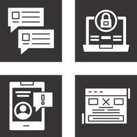 Lock and Project Consulting Icon vector