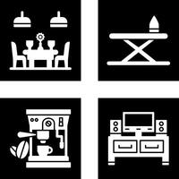 Iron Board and Table Icon vector