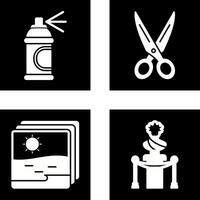 Spray and Scissors Icon vector