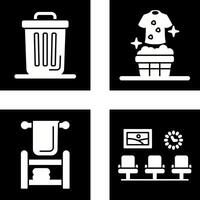 Trash Can and Laundary Icon vector