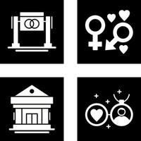 Wedding and Genders Icon vector