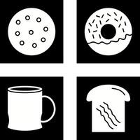 Galleta y rosquilla icono vector