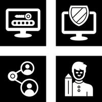Password and Shield Icon vector