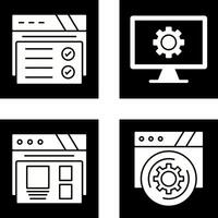 web navegador y monitor pantalla icono vector