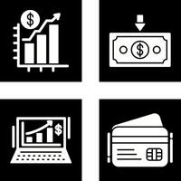 Chart Up and Money Down Icon vector