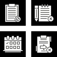 Prohibition and Unchecked Notes Icon vector