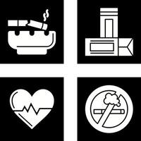 Broken Cigarette and Chewing Gum Icon vector