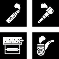 electrónico cigarrillo y tubo de paz icono vector
